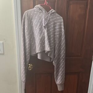 Champion Women's Gray Logo Hoodie